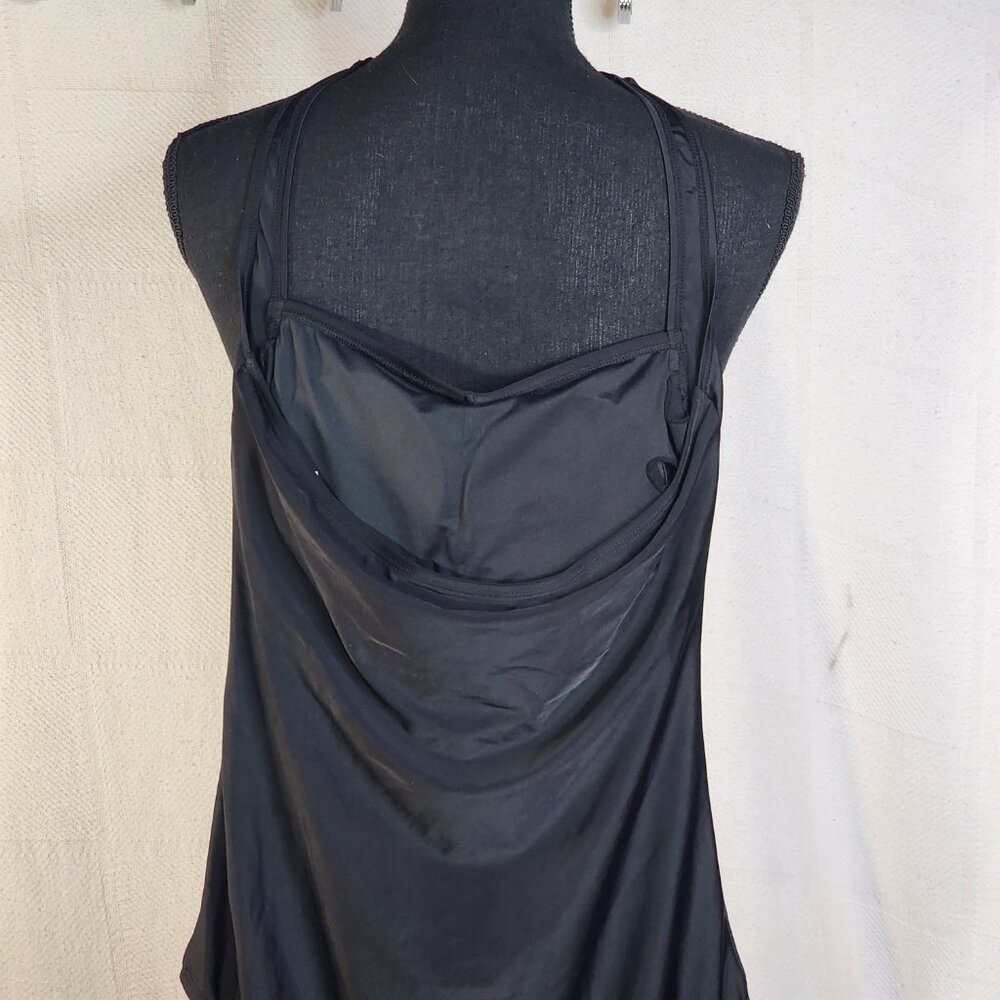 Smismivo Black Tummy Control Halter One Piece Slimming Ruched Bathing Suit Sz M - Picture 8 of 16